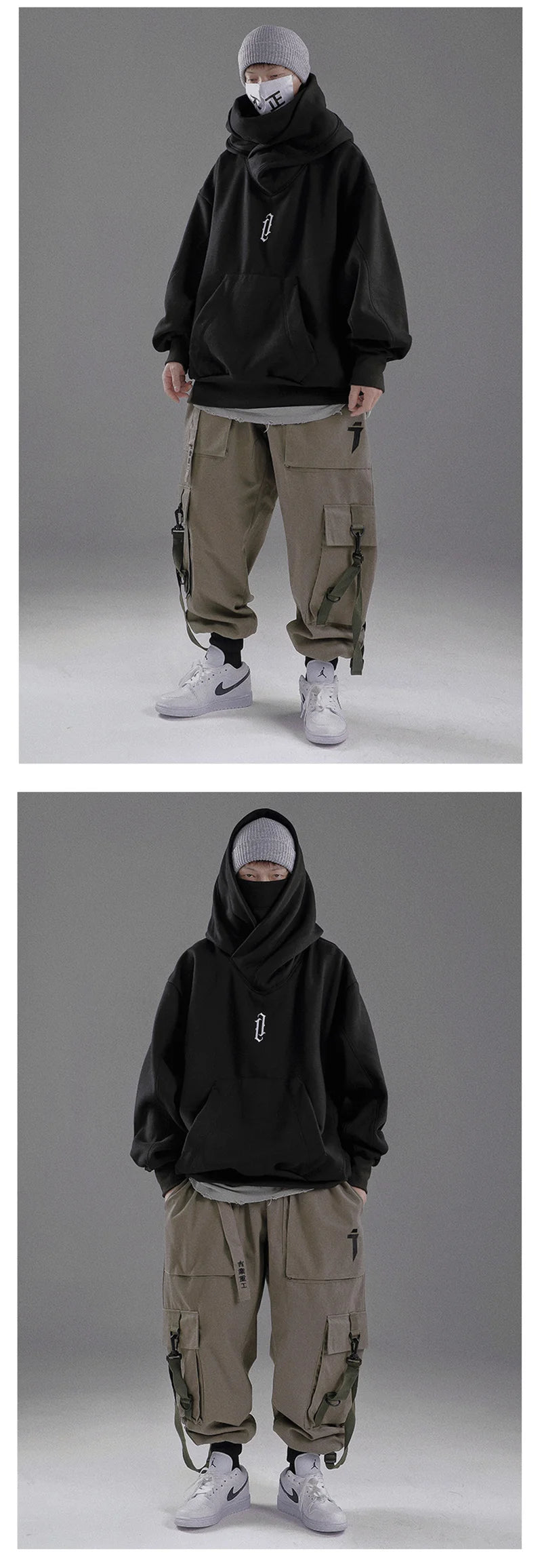 Japanese Ninja Turtleneck Oversized Hoodie