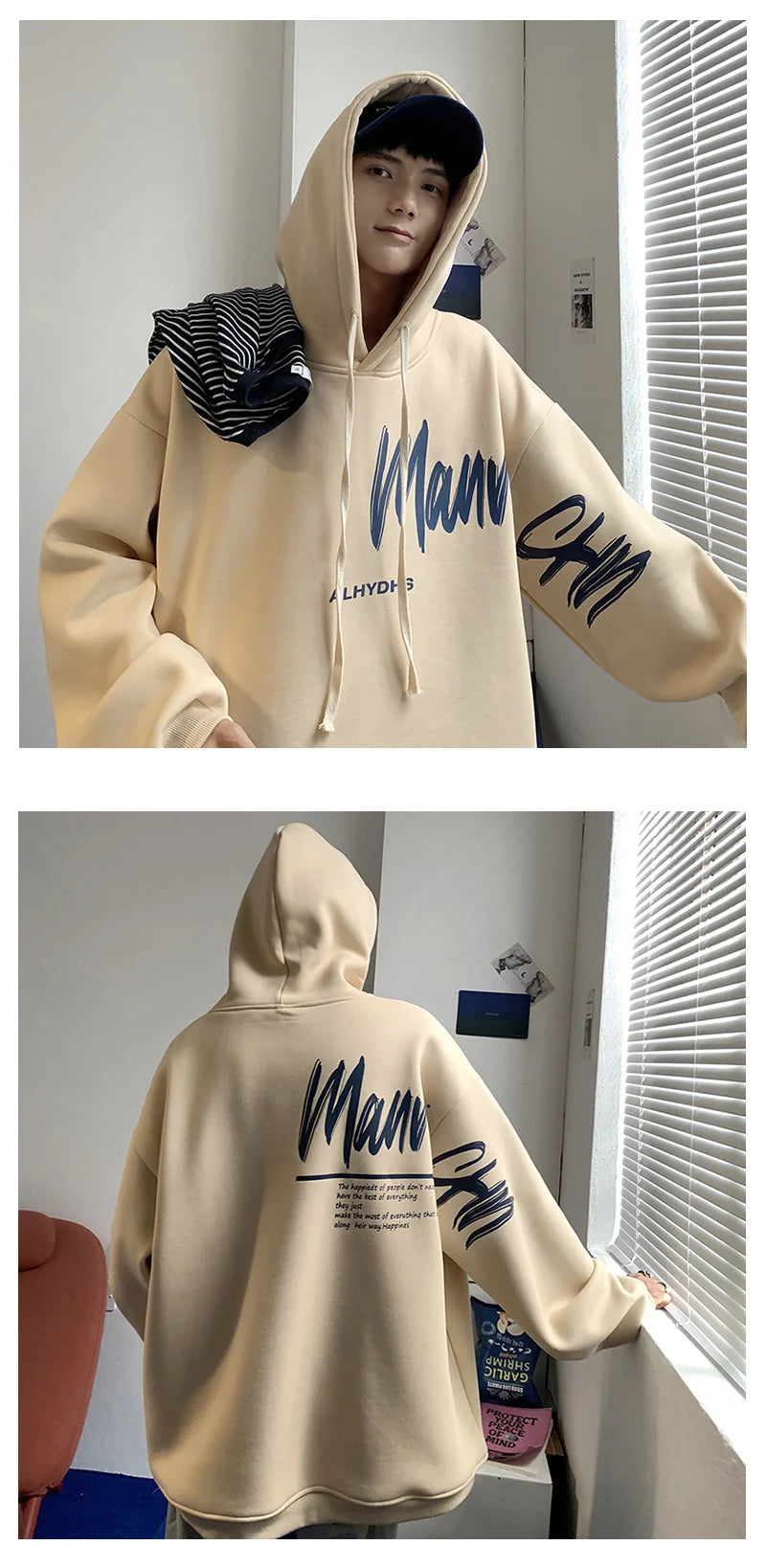 Funny Letter Print Casual Wear Hoodie