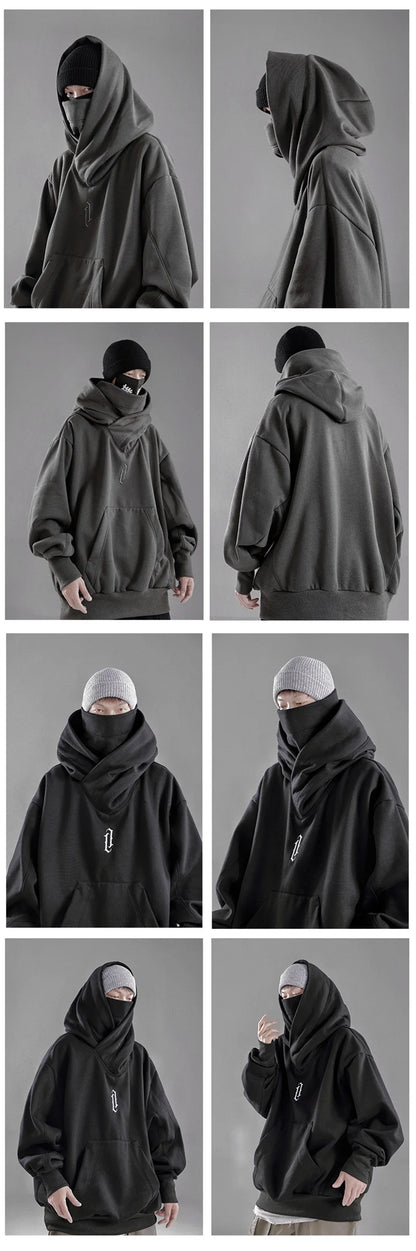 Japanese Ninja Turtleneck Oversized Hoodie